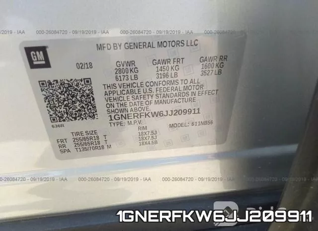 1GNERFKW6JJ209911 фото 10
