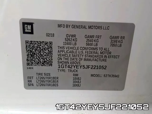 1GT42YEY5JF221052 фото 2