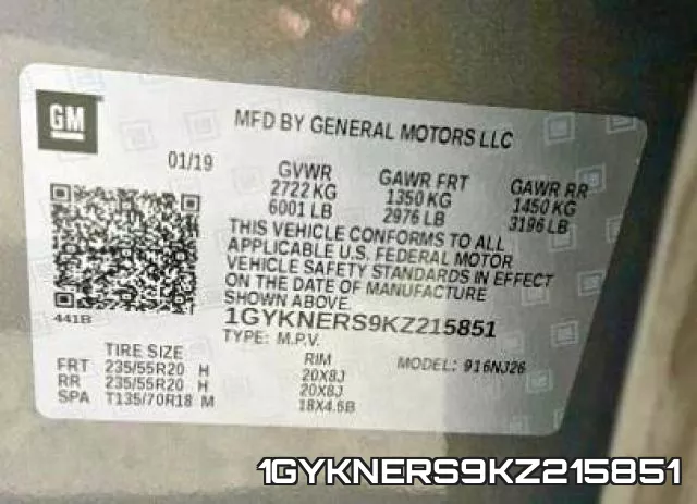 1GYKNERS9KZ215851 фото 2