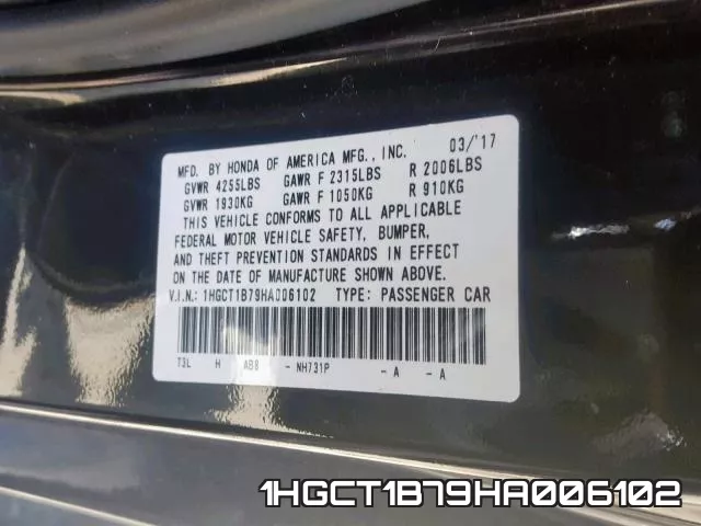 1HGCT1B79HA006102 фото 2