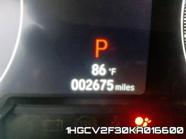 1HGCV2F30KA016600 фото 9