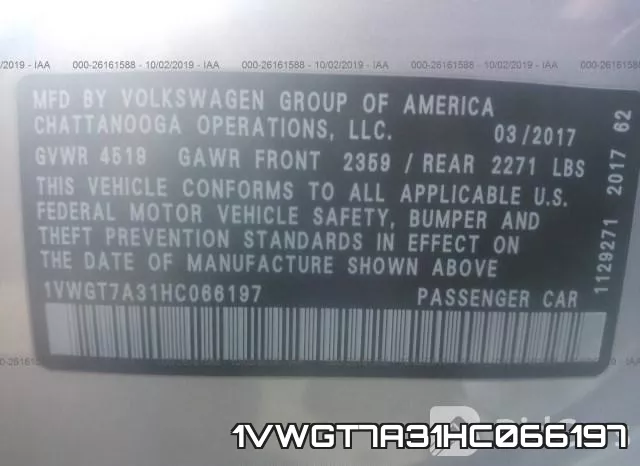 1VWGT7A31HC066197 фото 10