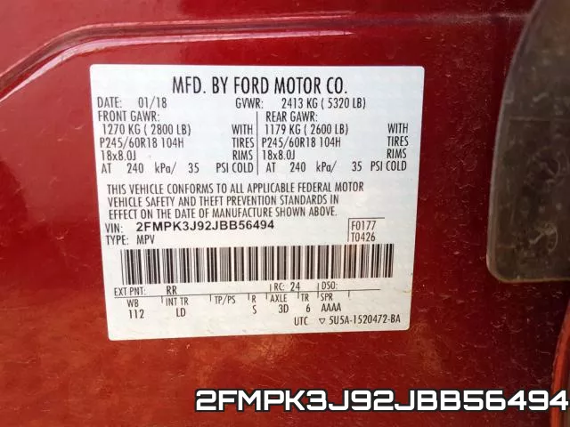 2FMPK3J92JBB56494 фото 2