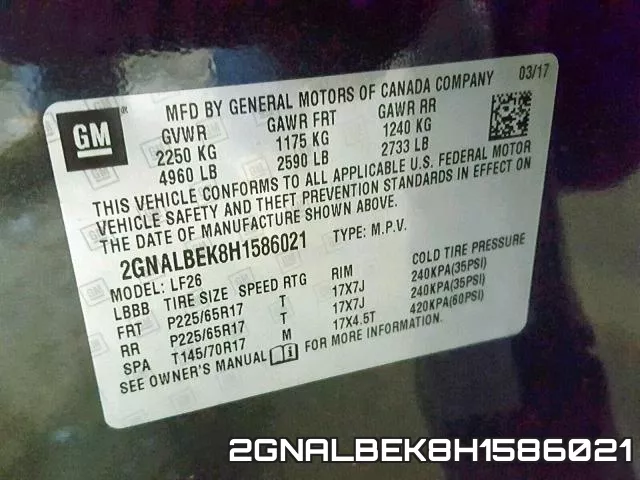 2GNALBEK8H1586021 фото 2