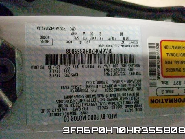 3FA6P0H70HR355808 фото 2