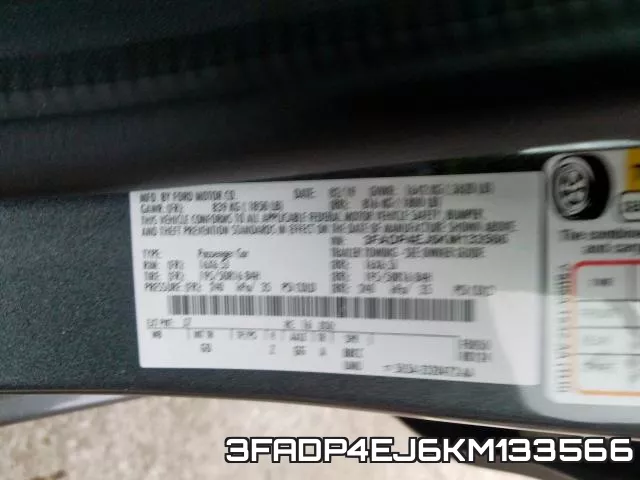 3FADP4EJ6KM133566 фото 2