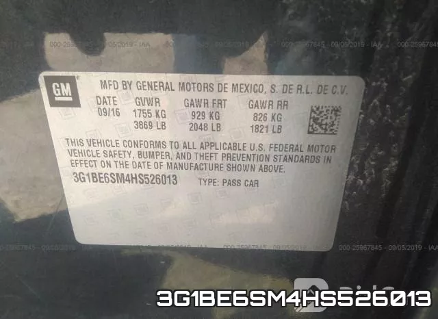 3G1BE6SM4HS526013 фото 10