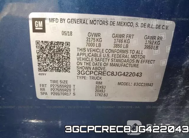 3GCPCREC8JG422043 фото 10
