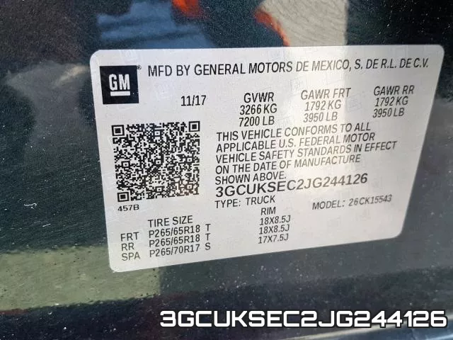 3GCUKSEC2JG244126 фото 2