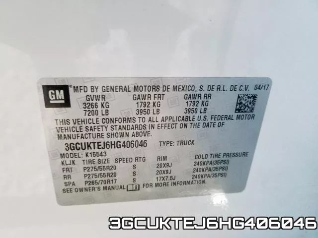 3GCUKTEJ6HG406046 фото 2