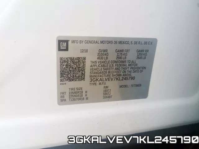 3GKALVEV7KL245790 фото 2