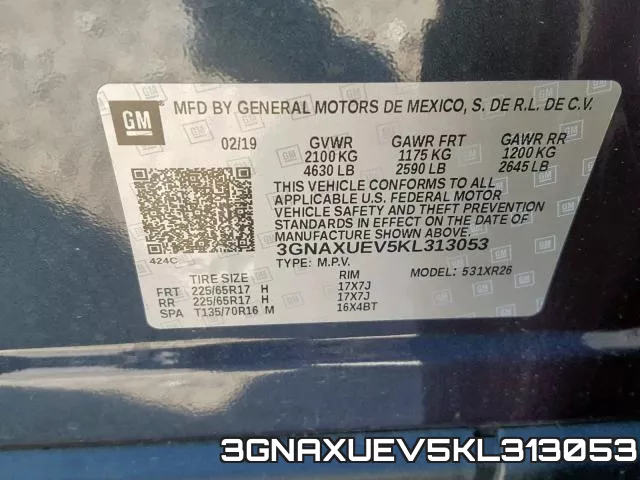 3GNAXUEV5KL313053 фото 2