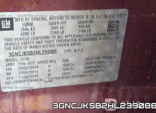 3GNCJKSB2HL239088 фото 9