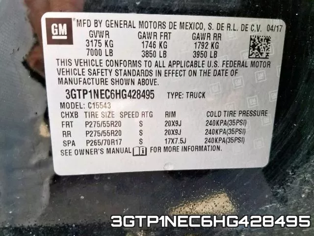 3GTP1NEC6HG428495 фото 2