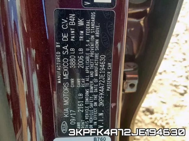 3KPFK4A72JE194630 фото 2