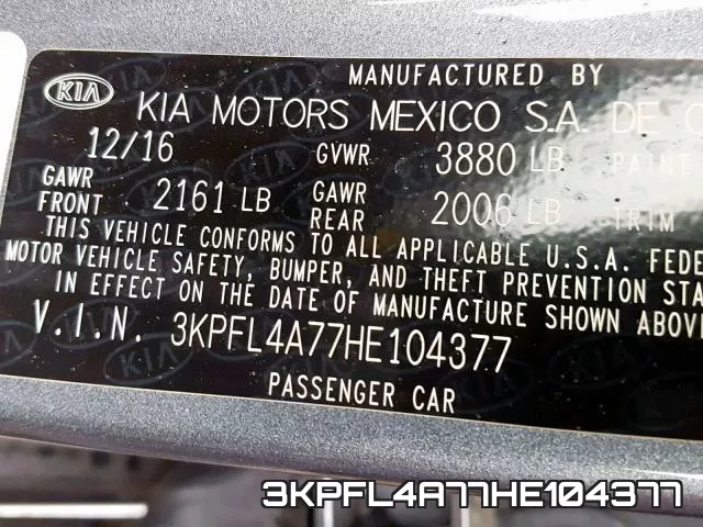 3KPFL4A77HE104377 фото 2