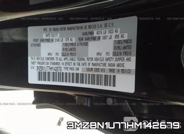 3MZBN1U77HM142679 фото 9