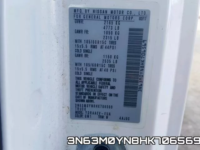 3N63M0YN8HK706569 фото 2