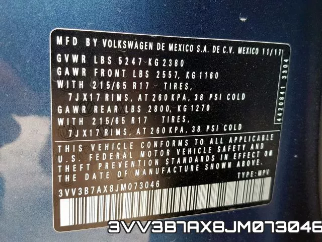3VV3B7AX8JM073046 фото 2