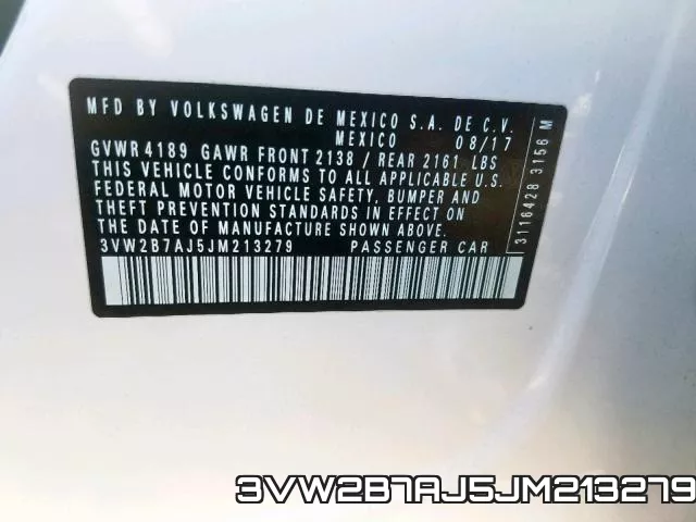3VW2B7AJ5JM213279 фото 2