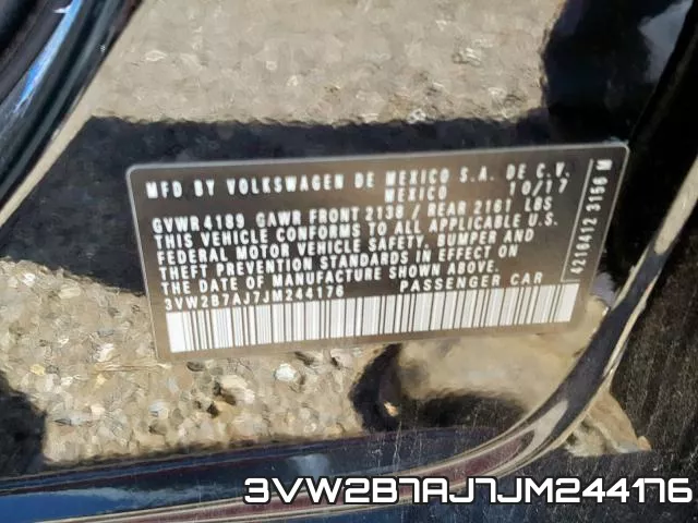 3VW2B7AJ7JM244176 фото 2