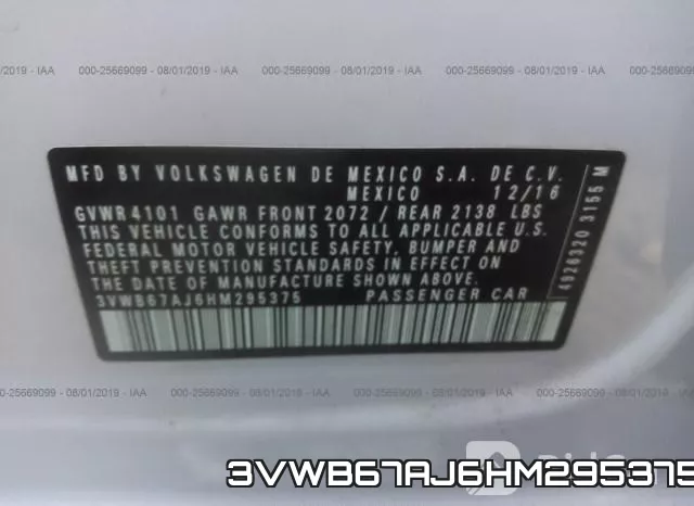 3VWB67AJ6HM295375 фото 9