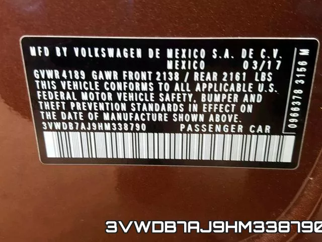 3VWDB7AJ9HM338790 фото 2