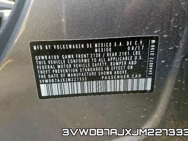 3VWDB7AJXJM227333 фото 2