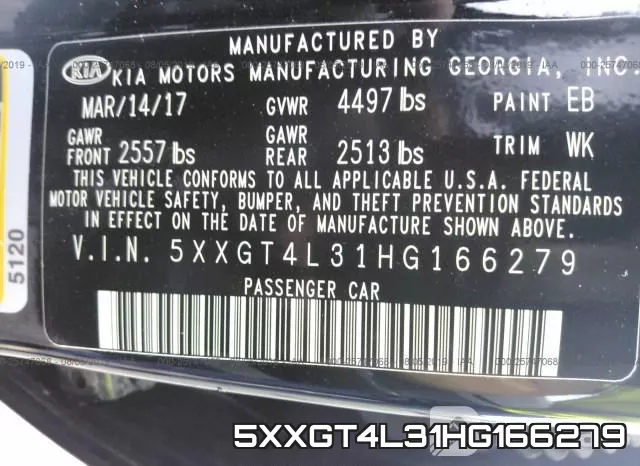 5XXGT4L31HG166279 фото 10