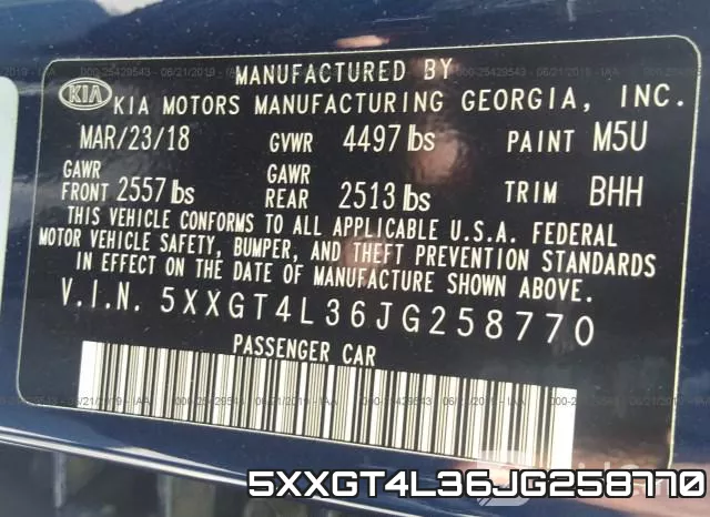 5XXGT4L36JG258770 фото 9