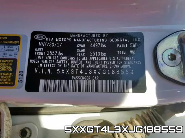 5XXGT4L3XJG188559 фото 2