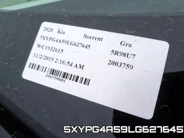 5XYPG4A59LG627645 фото 2