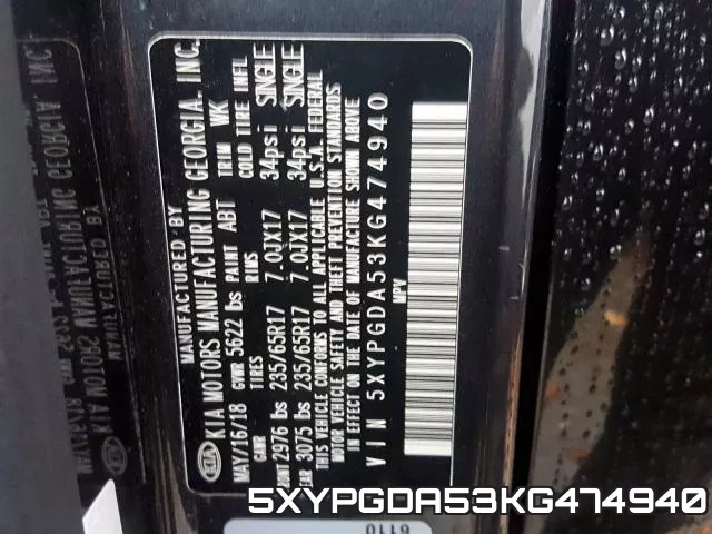 5XYPGDA53KG474940 фото 2