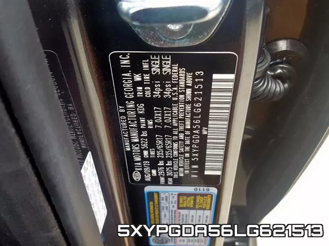 5XYPGDA56LG621513 фото 2
