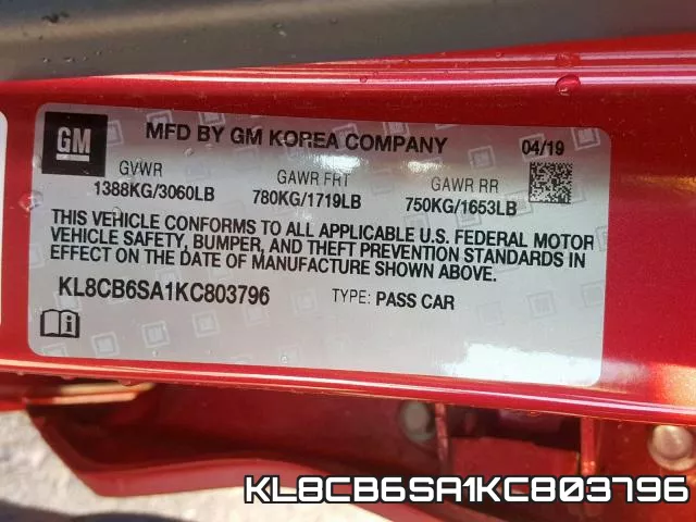 KL8CB6SA1KC803796 фото 2