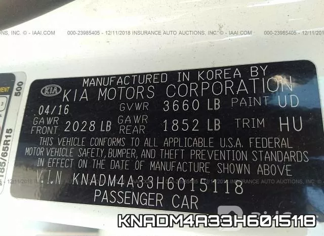 KNADM4A33H6015118 фото 10