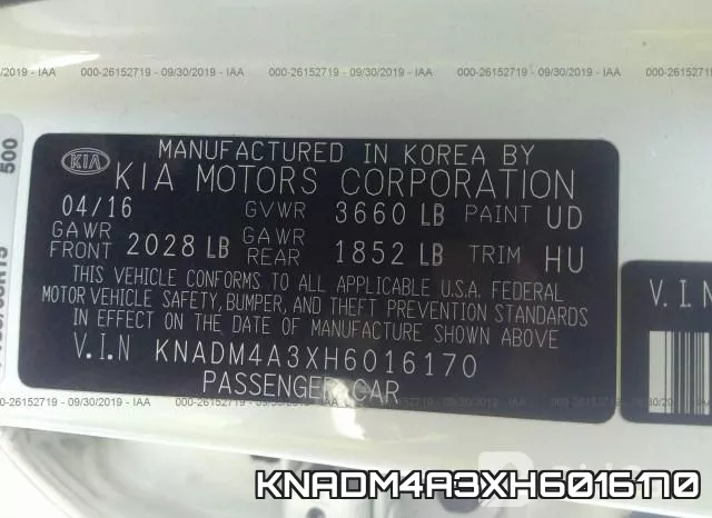 KNADM4A3XH6016170 фото 10