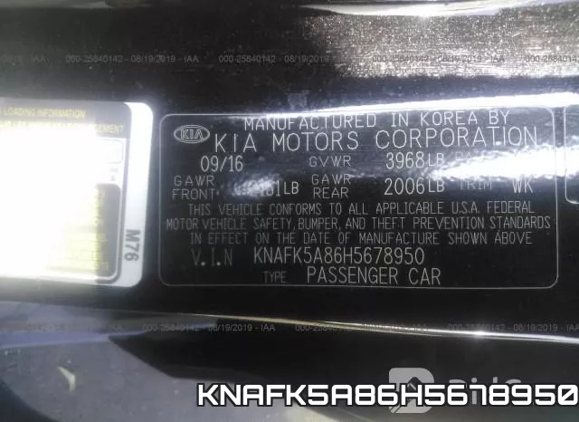 KNAFK5A86H5678950 фото 10