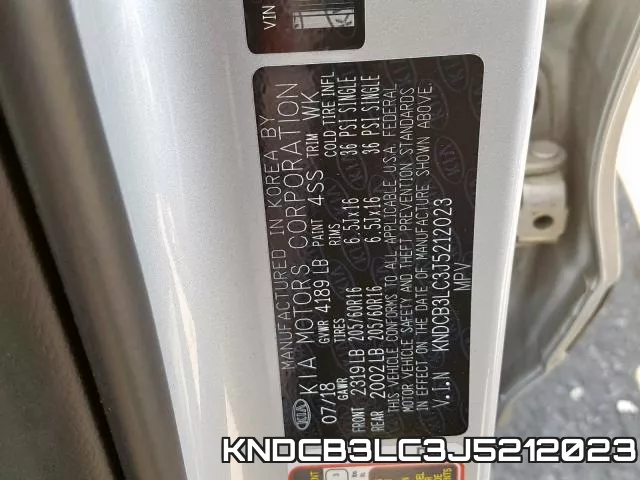 KNDCB3LC3J5212023 фото 2