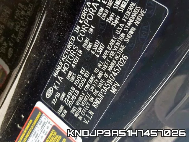 KNDJP3A51H7457026 фото 2