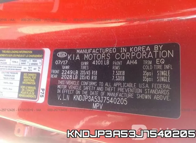 KNDJP3A53J7540205 фото 10