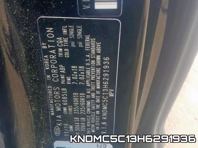 KNDMC5C13H6291936 фото 2