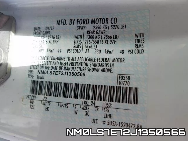 NM0LS7E72J1350566 фото 2