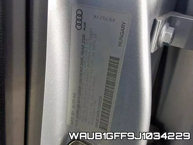 WAUB1GFF9J1034229 фото 2