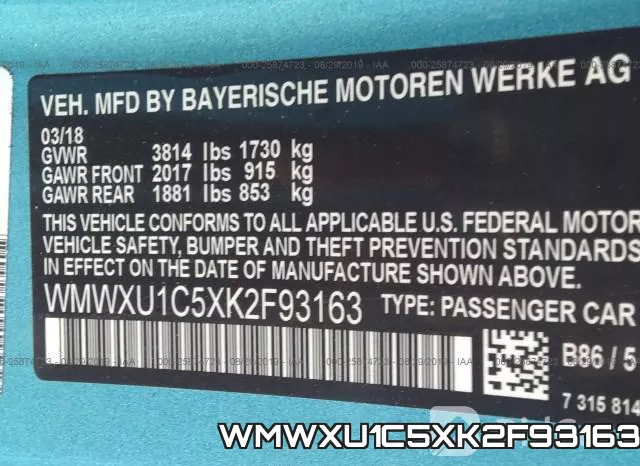 WMWXU1C5XK2F93163 фото 10