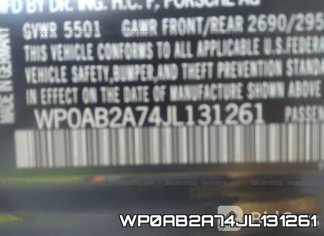 WP0AB2A74JL131261 фото 10