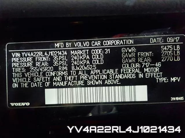 YV4A22RL4J1021434 фото 2