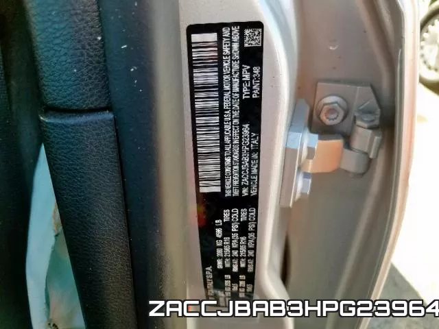 ZACCJBAB3HPG23964 фото 2
