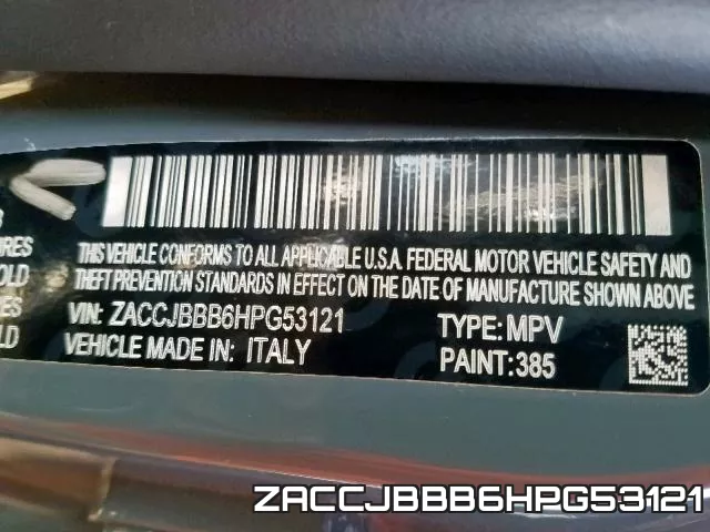 ZACCJBBB6HPG53121 фото 2