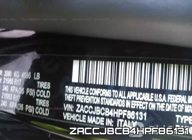 ZACCJBCB4HPF86131 фото 9